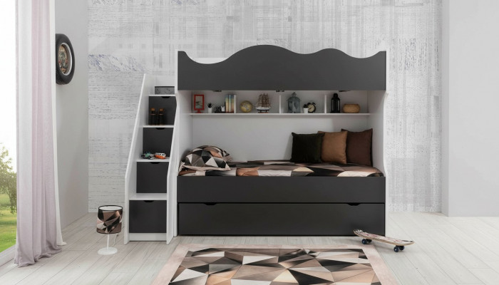 Stapelbed Bed Kinderbed Kindermeubels Grijs Set Moderne Kinderen