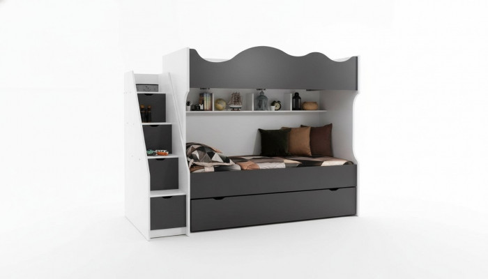 Stapelbed Bed Kinderbed Kindermeubels Grijs Set Moderne Kinderen