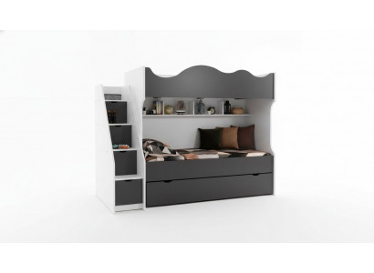 Stapelbed Bed Kinderbed Kindermeubels Grijs Set Moderne Kinderen