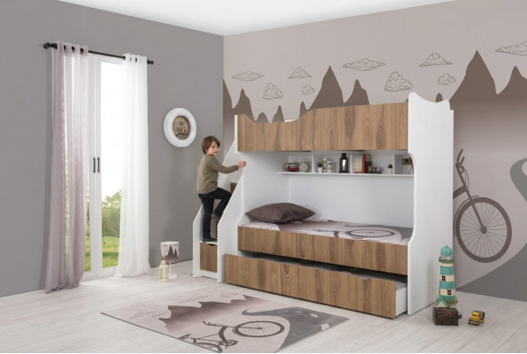 Kinderbed Stapelbed Bed Kindermeubels Wit Set Moderne Kinderen