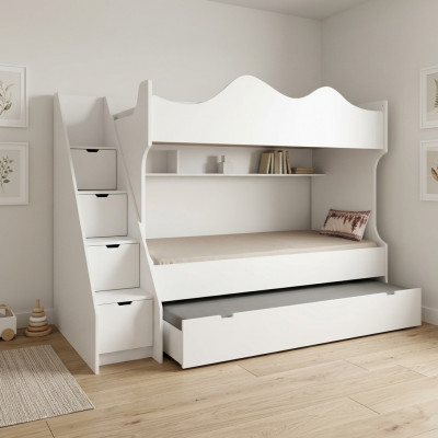 Wit stapelbed kinderbed bed kindermeubels set Moderne kinderen.