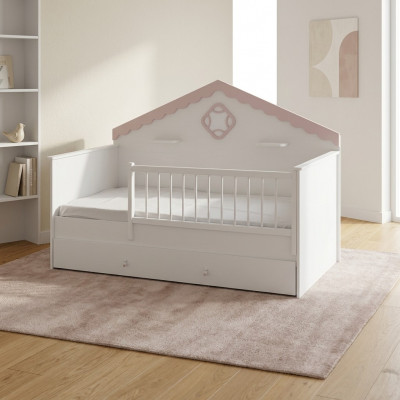Kinderbox Bedje Kinderbedje Wieg Wit Hout Bed Modern