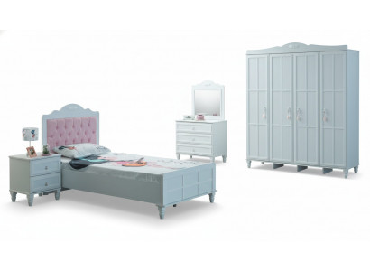 Luxe Complete Kindermöbel Kinderbed Wit Hout Set 5-delig Kinderkamer