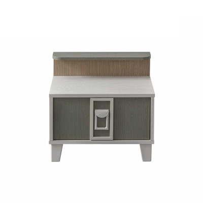 Set kinderkamer bed kinderbed kindermeubels grijs hout 4-delig