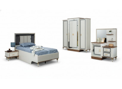 Garnituur kinderkamer bed kinderbed kindermeubels wit hout set 5-delig