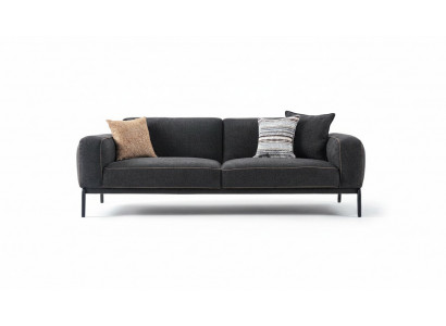 Elegante gestoffeerde bank 3-zits bank Driepersoons Grijs Stof Modern Gestoffeerde bank