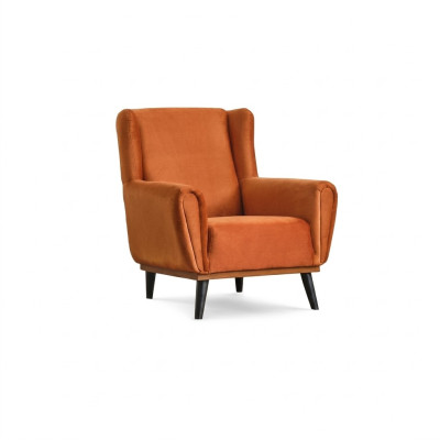 Fauteuil voor één persoon 1-zits stoffen fauteuil Oranje design clubfauteuil Modern