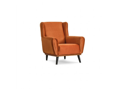Fauteuil voor één persoon 1-zits stoffen fauteuil Oranje design clubfauteuil Modern