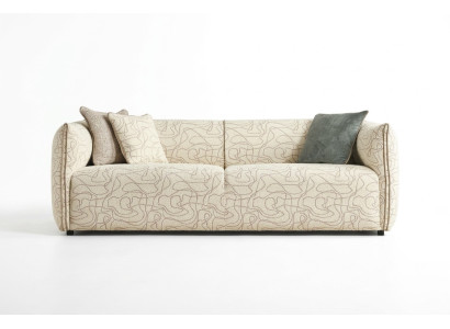 Driedelige bank 3-zits Beige stoffen bankstel Stof Modern gestoffeerde bank Nieuw