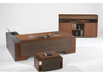 Hoekbureautafel Compleet kantoorbureauset 3-delig Hout Bruin Kantoormeubelen