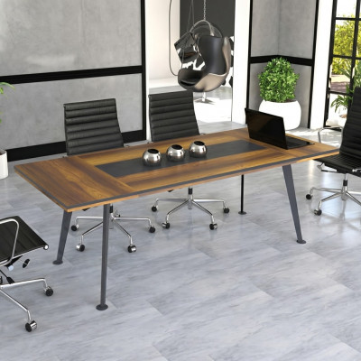 Conferentiemeubels - conferentietafel - vergadertafels groot - tafel bruin hout