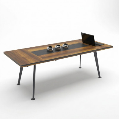 Conferentiemeubels - conferentietafel - vergadertafels groot - tafel bruin hout
