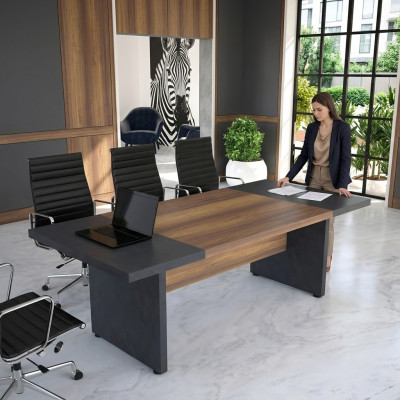 Vergadertafel Vergadertafels Conferentiemeubilair Grote tafel Bruin hout