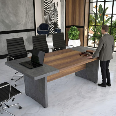 Grote conferentietafel Vergadertafels Conferentiemeubilair Bruin Hout 220