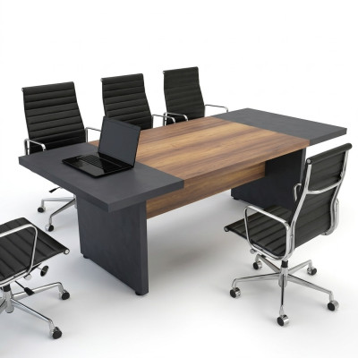 Vergadertafel Besprekingstafels Conferentiemeubilair Grote tafel Bruin hout