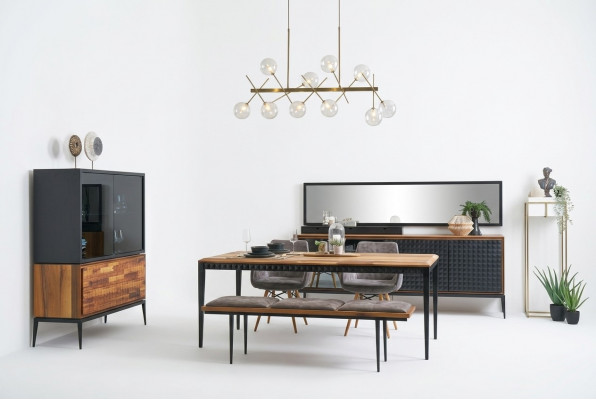 Eettafel Eetkamer Set Eetkamerset Eethoek Set 9-delig Hout Bruin