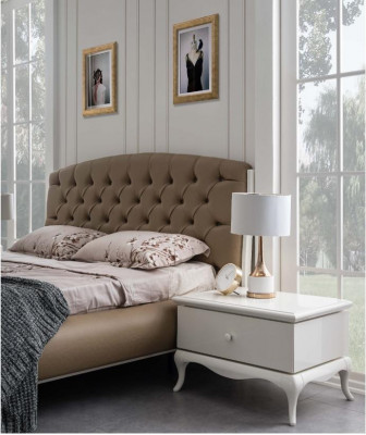 Tweepersoonsbed set Bedframe Compleet slaapkamerbed 6-delig Wit