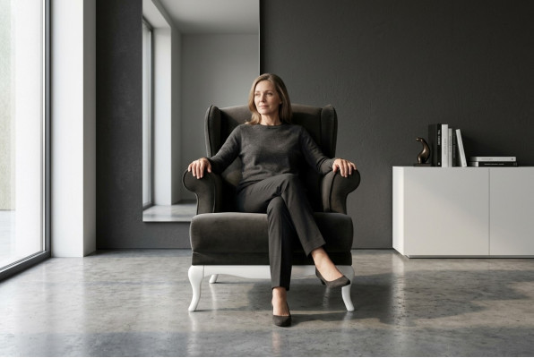 Fauteuil eenzitter stof Woonkamer Klassiek Zwarte Bekleding Zitter