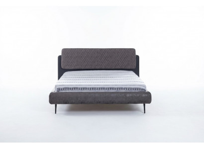 Tweepersoonsbed 160 cm Bedframe Grijs Stof Bedden Modern Slaapplaats