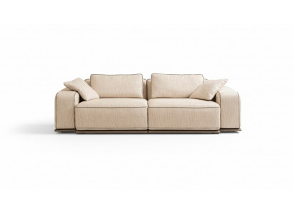 Bank Driepersoons Moderne Bank 3 Zits Beige Stof Stoffen Bankstel