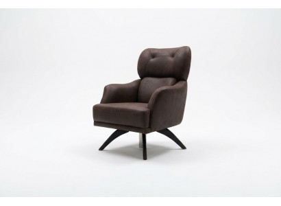 Ohrensessel Eenpersoons fauteuil Cocktailsessel Stof Bruin Moderne stoelen