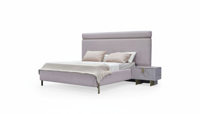Complete slaapkamermeubel tweepersoonsbed Bed Roze Luxe Set 3-delig Hout