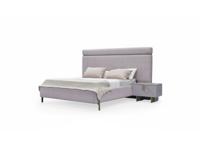 Complete slaapkamermeubel tweepersoonsbed Bed Roze Luxe Set 3-delig Hout