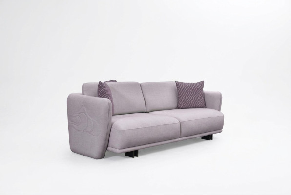 Driepersoons bank bank 3-zits grijs stofstoffen bankstel design