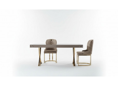 Eettafel Eetgroep Eethoek Eetkamer Hout Bruin Set 7-delig Stoelen Luxe