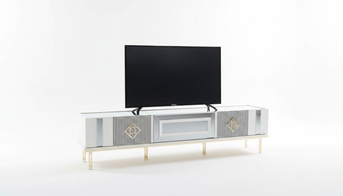 Sideboard RTV Lowboard TV-standaard Hout Wit Woonkamer Tafel Kast
