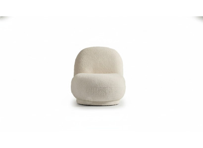 Fauteuil Cocktail fauteuil Moderne wit gestoffeerd zitstof eenzitter
