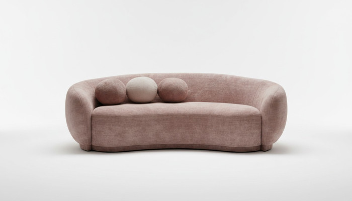 Driepersoons bank bank 3-zits bruin stof stoffen bank luxe