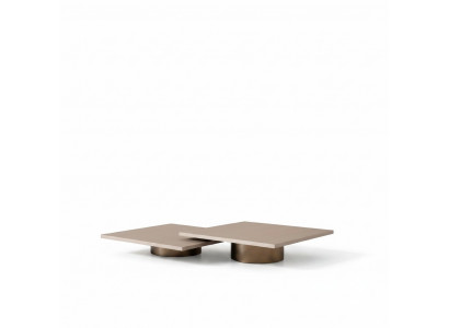 Groep Tafels Salontafel Bijzettafel Hout Set Beige 2-delig