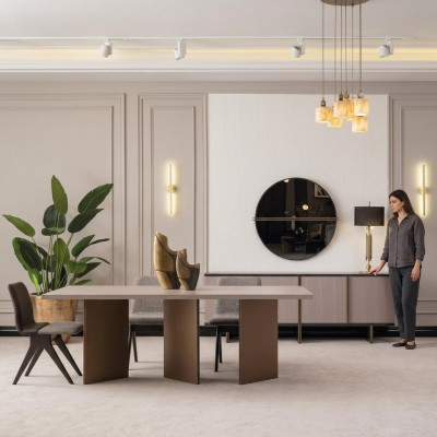 Eetkamer Eetgroep Eetkamermeubilair Eettafel Eethoek 9-delige Houten Beige