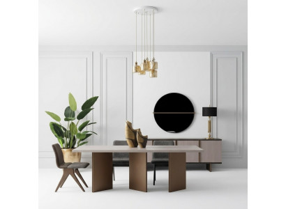 Eetkamer Eetgroep Eetkamermeubilair Eettafel Eethoek 9-delige Houten Beige