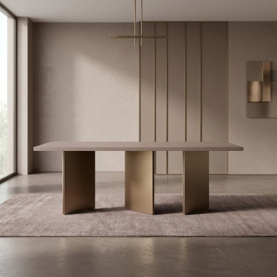 Eettafel eetkamertafel tafel eetkamer hout beige modern meubels tafels