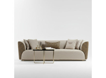 Moderne driezitsbank 3-zits bank gestoffeerde bank stoffen bank beige stijlvolle bankstellen