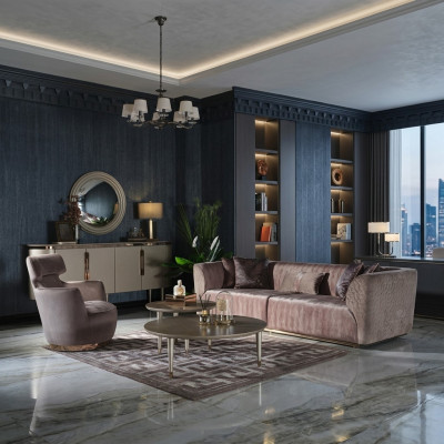 Bankstel gestoffeerde bank stoffen bank driezitsbank bank 3 zits fauteuil grijs