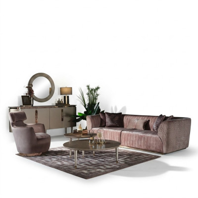 Bankstel gestoffeerde bank stoffen bank driezitsbank bank 3 zits fauteuil grijs