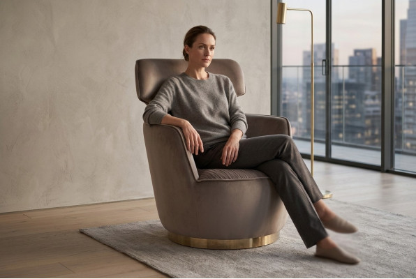 Fauteuil Stof Zits Eenzitter Grijs Clubsfauteuil Oorfauteuil Modern