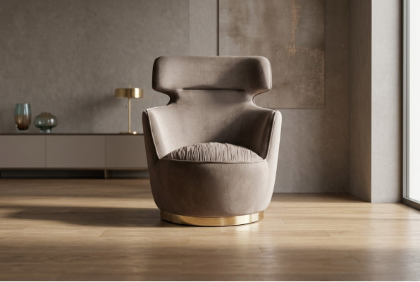 Fauteuil Stof Zits Eenzitter Grijs Clubsfauteuil Oorfauteuil Modern