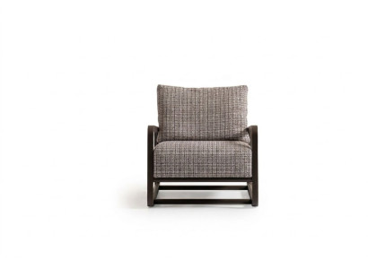 Fauteuil éénzitter stoel Grijs Hout Woonkamer Tv-fauteuil Relaxfauteuil