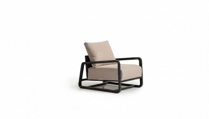 Tv-stoel Fauteuil Eenpersoons Zitter Beige Hout Woonkamer Design