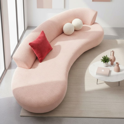 Bank Driezitter Stoffen Bank Bank 3-zitter Bank Moderne Roze