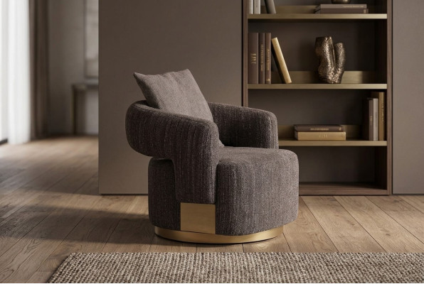 Fauteuil Eenpersoons Zitter Grijs Hout Woonkamer Tv-stoel Relaxstoel