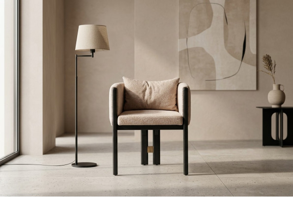 Eetkamerstoel groep Set stoelen Keukenstoel 4-delig Armstoel Beige