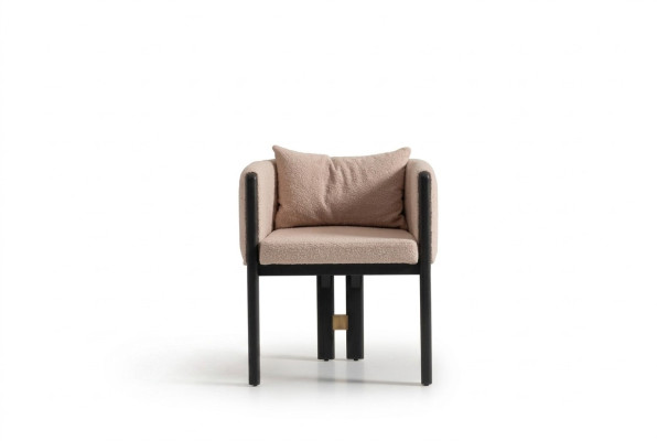 Eetkamerstoel groep Set stoelen Keukenstoel 4-delig Armstoel Beige