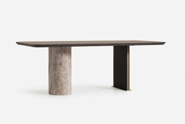 Eettafel eetkamertafel tafel eetkamer hout bruin 220 cm modern