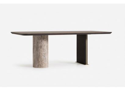 Eettafel eetkamertafel tafel eetkamer hout bruin 220 cm modern