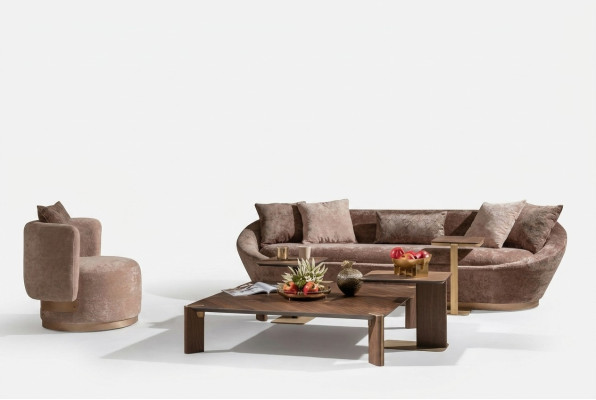Bankstel bankstel stoffen bank driezitter fauteuil beige bankstel set
